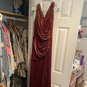 Dawson terracotta Revelry bridesmaid dress